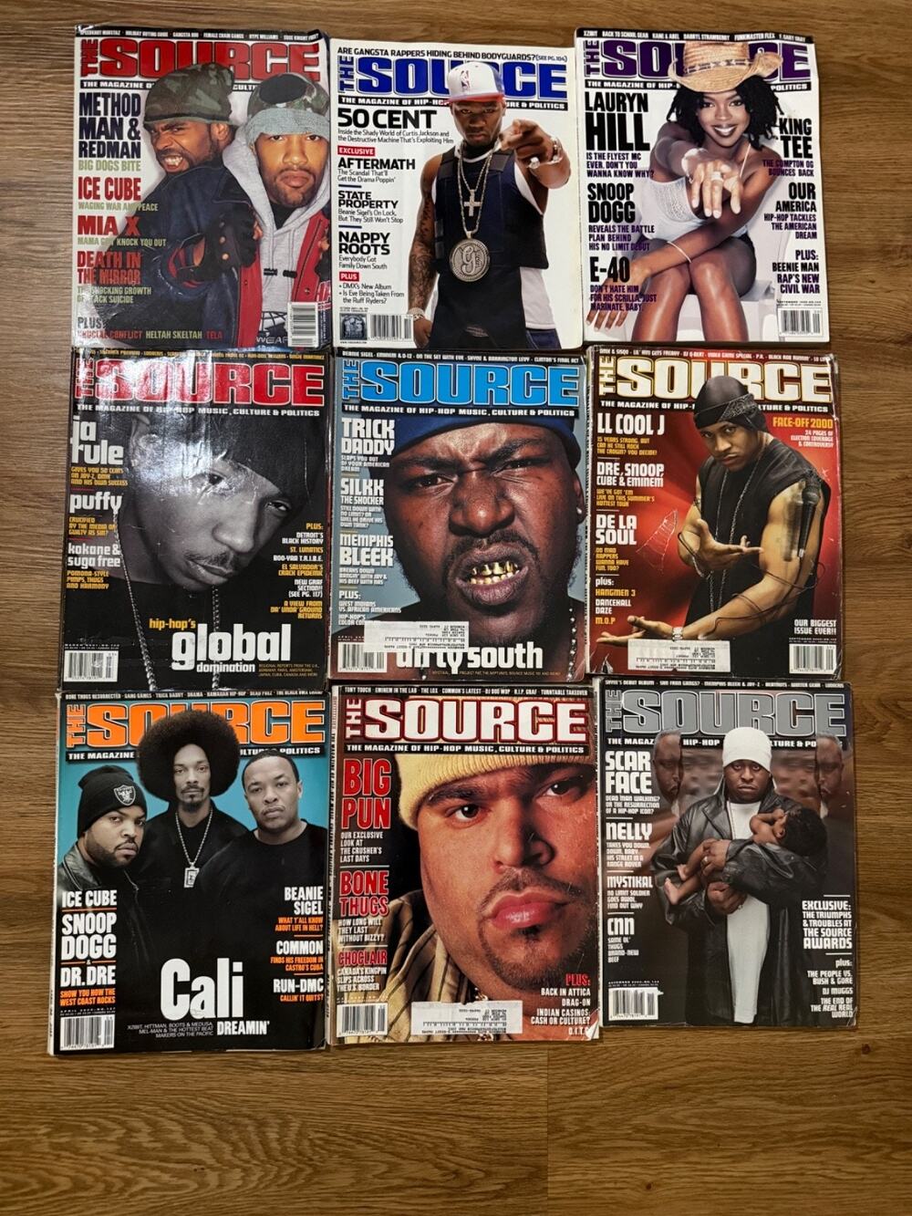 The Source Magazine Lot 9 1998-2003 50 Cent Lauryn Hill Method Man Hip Hop